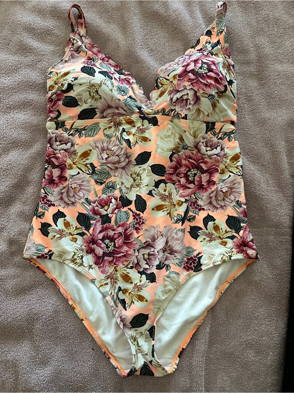 torrid Peach Floral One-Piece Swimsuit